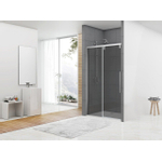 Van Rijn Products ST06 Softclose schuifdeur - 118x200cm - rookglas - dikte 8mm - incl. greep - chroom SW492849