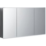 Geberit OPTION Plus spiegelkast - met 3 dubbelzijdige spiegeldeuren - met led verlichting - 120x70x17.2cm - antraciet SW405047