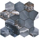 Baldocer Ceramica Onyx Carrelage mural et de sol - 29x27cm - 9mm - rectifié - bleu SW890789