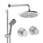 Crosswater MPRO Module inbouw regendoucheset – Ø30 cm hoofddouche – 2 hendels – glijstang 69.8 cm – chroom SW1472385