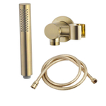 Wiesbaden Caral ensemble de douchette encastré 1 jet douchette barre avec bras mural et flexible de douche conique laiton brossé SW444745