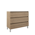 Adema Chaci PLUS Wastafelonderkast - 100x86x46cm - 3 lades - Geintegreerde greep - MFC - eiken (hout) SW892699