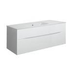 Crosswater Glide II Ensemble de meuble - 100x45x52cm - 2 tiroirs - sans poignées - Blanc brillant - lavabo Ice white SW876999