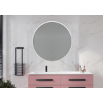 H&R Badmeubelen Rondo 2.0 miroir – rond Ø 120 cm – LED indirecte tout autour – chauffage de miroir – Blanc mat SW1171088