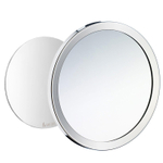 Miroir cosmétique Smedbo Outline - 15,2x15,2cm - autocollant - Laiton massif Chrome SW12896
