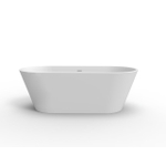 ZEZA Grand vrijstaand bad - 180x80x58cm - met afvoer - acryl - glans wit SW1030590