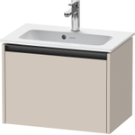 Duravit Ketho.2 Wastafelonderbouwkast - met 1 lade - 61x39x44cm - met greep antraciet - taupe mat SW772967