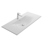 Thebalux Wastafel soft 100cm keramiek 1x kom 1x kraangat SW717328