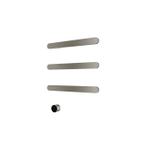 Hotbath &MORE Handdoekradiator - 50x57cm - soft square - 3 stangen - horizontaal - met schakelaar - geborsteld nikkel (RVS) SW1245794