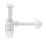 Saniclass Siphon - tube mural - rosace - 1 1/4" - blanc SW1176