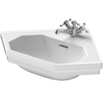 Duravit Serie 1930 Fontein - 59.5x45cm - 1 kraangat - met overloop gliss - wit 0296872