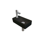 Ink Versus fonteinset – 36x18x9 cm – porselein zwart – kraangat links – chromen kraan SW493374