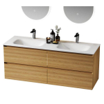 Saniclass Terra Meuble sous lavabo - 140cm - 4 tiroirs - bois de sable SW1174111