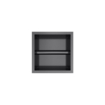 Hotbath &MORE Encastré Porte-Papier Toilette 16x16x13cm PVD Noir Brossé SW1245660