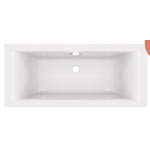 GO by Van Marcke Baldo baignoire encastrable duo 170x75x45cm 175L avec jeu de pieds blanc acrylique SW443989