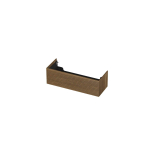 INK Wastafelonderkast - 120x45x37.6cm - 1 lade - push to open - horizontaal gefreesd - Eiken - Aqua SW693426