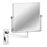 Geesa Mirror Collection make-upspiegel – vierkant 19x19 cm – 3x vergrotend, 1 arm – Chroom 0653528