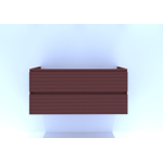 HR badmeubelen Infinity Meuble sous lavabo - 120x44.8x55cm - façade 3D - 2 tiroirs - sans poignée - double découpe siphon terra mat SW873396