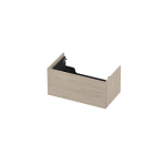 INK Wastafelonderkast - 80x45x37.6cm - 1 lade - push to open - MFC - Ivoor eiken SW798155