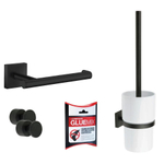 Smedbo Home Smartpack Toilet accessoireset 5 delig mat zwart SW647628