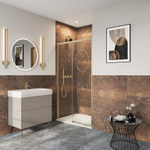 Crosswater Asura Schuifdeur - 8mm - 170cm - geborsteld messing SW1208463