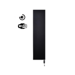 Sanicare Radiateur électrique - 180 x 40cm - bluetooth - thermostat noir en dessous gauche - Noir mat SW1000748