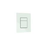 QeramiQ Push Glass Thin Bedieningspaneel - voor Grohe Skate - 2 knops - wit SW1239436