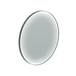 Thebalux Type M spiegel 80x80cm rond met verlichting en spiegelverwarming led zwart aluminium SW716363