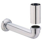 Villeroy & Boch Toebehoren Divers aansluitgarnituur - voor urinoir rozet afvoerBochtstuk en buis - 15cm - hoogglans chroom 0104612