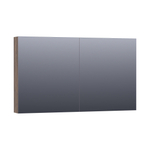 BRAUER Impress Deluxe Armoire de toilette 119x70x15cm éclairage intégré rectangulaire 2 portes pivotantes MFC Grove SW371758