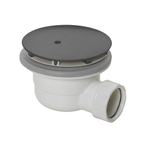 Crosswater SHOWER WASTE Hoge Doorstroom Douchesifon - 90mm diameter slate gunmetal (antraciet) SW928096