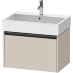 Duravit Ketho.2 Wastafelonderbouwkast - met 1 lade - 68.4x46x44cm - met greep antraciet - taupe mat SW772264
