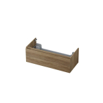 Ink meuble sous lavabo 100x35x45cm 1 tiroir sans poignée turnboard en bois chêne pur SW439466