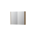 INK SPK2 spiegelkast – 90x74x14 cm – 2 deuren, dubbelzijdige spiegeldeuren – Fineer Ash mat SW439830