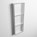 MONDIAZ EASY Nis - 89.5x29.5cm - geschikt voor in- of opbouw - 3 vakken - kleur Plata | Talc SW1017082