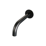 Brauer Black Edition Baduitloop - gebogen uitloop 20cm - rozet - mat zwart SW238157
