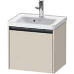 Duravit Ketho.2 Wastafelonderbouwkast - met 1 lade - 48.4x37.5x44cm - met greep antraciet - taupe supermat SW772420