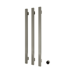 Hotbath &MORE Handdoekradiator - 57x115cm - vierkant - 3 stangen - verticaal - met schakelaar - geborsteld nikkel (RVS) SW1245844