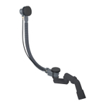 Fortifura Calvi badafvoercombinatie - met draaibediening - PVD - geborsteld gunmetal (antraciet) SW767292