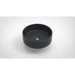 Arcqua Case waskom - 40x40cm - Rond - Cast marble Antraciet Mat SW767308