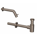 INK 3B Kit robinet lave-mains - robinet lave-mains mural - siphon design - nickel brossé SW450967