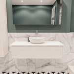 Mondiaz LUSH Meuble salle de bains Underlayment 1 tiroir 120x30x45cm lavabo BARCO Centre 1 trou de robinet SW409729
