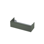 INK Wastafelonderkast - 120x45x35cm - 1 lade - greeploos - MDF lak - Mat beton groen SW416552
