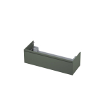 INK Wastafelonderkast - 120x45x35cm - 1 lade - greeploos - 45 graden afwerking rondom - MDF lak Mat beton groen SW416552