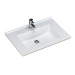 Sanicare q10 lavabo 65x45cm 1 trou pour robinet avec trop-plein rectangle céramique blanc SW536850