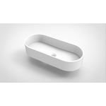 Arcqua Case vasque à poser - 60x26cm - Ovale - Marbre de synthèse Blanc Mat SW767325