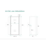 Wiesbaden Between porte de niche 1000 x 2000 x 8 mm verre fumé nano/chrome SW373636