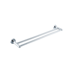 Fortifura Calvi Handdoekhouder - dubbel - rond - hoogglans chroom SW639925