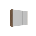 Saniclass Holz Atelier Spiegelkast - 80x63x16cm - inclusief zijpanelen - Walnut pure SW1470583