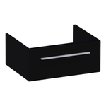 Saniclass Sharp meuble de salle de bains 59x25x45.5cm avec softclose sans porte un tiroir noir haute brilliance SW86423